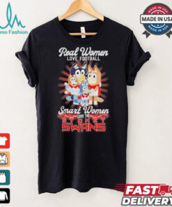 Real Women Love Football Smart Women Love The Sydney Swans X Bluey Characters Shirt