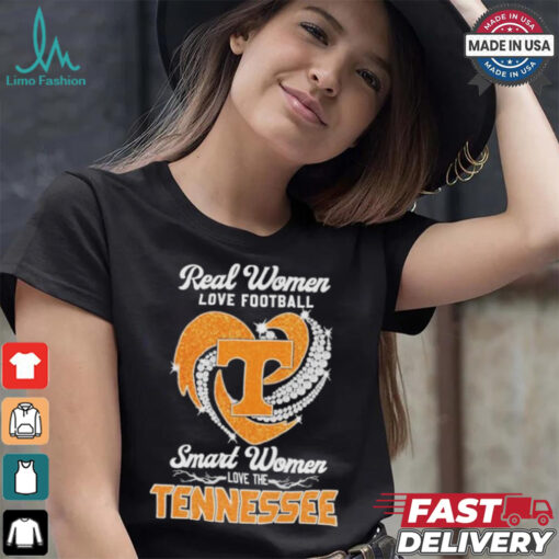 Real Women Love Football Smart Women Love The Tennessee Volunteers Football Diamonds Shirt