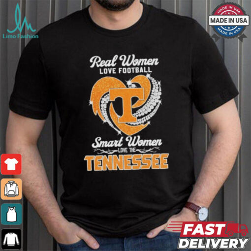 Real Women Love Football Smart Women Love The Tennessee Volunteers Football Diamonds Shirt