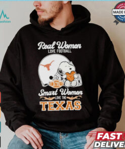 Real Women Love Football Smart Women Love The Texas Longhorns X Snoopy Shirt, hoodie, sweater, long sleeve and tank top Real Women Love Football Smart Women Love The Texas Longhorns X Snoopy Shirt