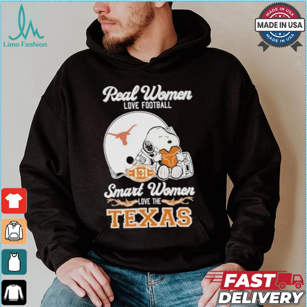 Real Women Love Football Smart Women Love The Texas Longhorns X Snoopy Shirt Real Women Love Football Smart Women Love The Texas Longhorns X Snoopy Shirt