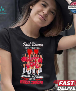 Real Women Love Volleyball Smart Women Love The Nebraska Cornhuskers T Shirt