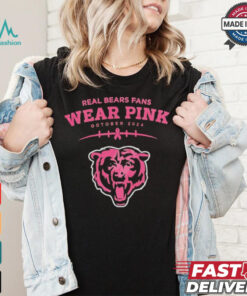 Real bears fans wear pink October 2024 Chicago Bears shirt