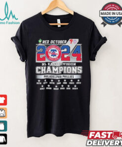 Red October 2024 NL East Division Champions Philadelphia Phillies Shirt