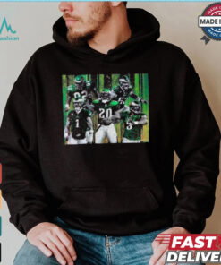 Reggie White, Jason Kelce, Jalen Hurts, Brian Dawkins, and Donovan McNabb Fly Eagles Fly Shirt