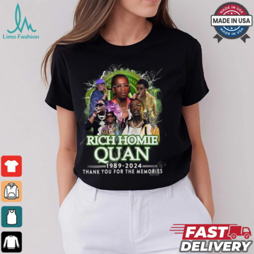 Rich Homie Quan 1989 2024 Thank You For The Memories T Shirt