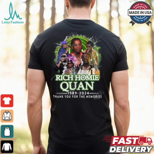 Rich Homie Quan 1989 2024 Thank You For The Memories T Shirt