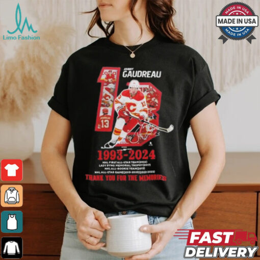 Rip Johnny Gaudreau Calgary Flames 1993 2024 Medal record Shirt