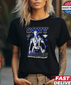 Ripple Junction Black Cody Rhodes Blue Tonal Fire shirt