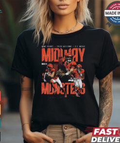 Rome Odunze Caleb Williams D.J. Moore Chicago Bears Midway Monsters Graphic t shirt