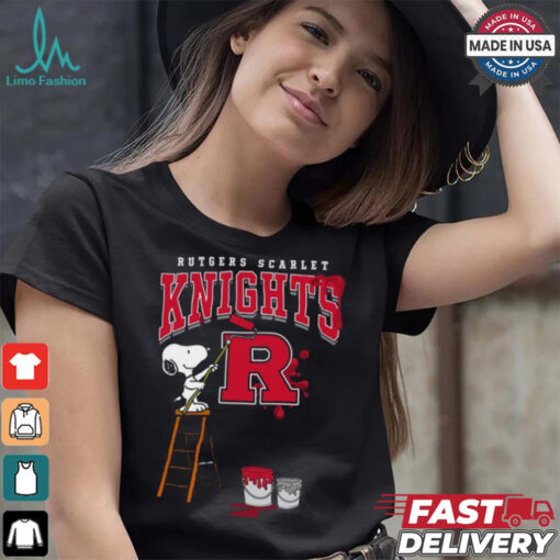 Rutgers Scarlet Knights Snoopy Painting Shirt