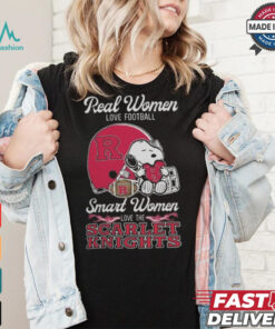Rutgers Scarlet Knights x Snoopy Real Women Love Football Smart Women Helmet 2024 Shirt