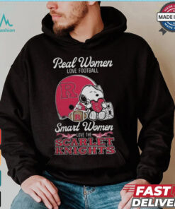 Rutgers Scarlet Knights x Snoopy Real Women Love Football Smart Women Helmet 2024 Shirt