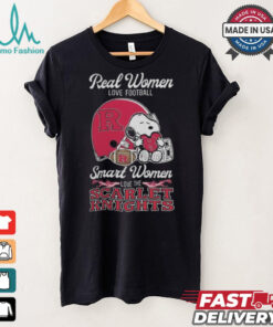 Rutgers Scarlet Knights x Snoopy Real Women Love Football Smart Women Helmet 2024 Shirt