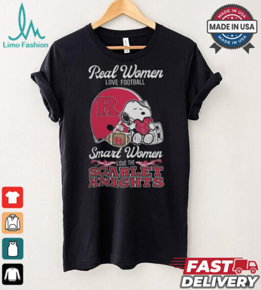 Rutgers Scarlet Knights x Snoopy Real Women Love Football Smart Women Helmet 2024 Shirt