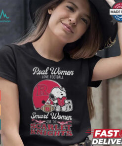 Rutgers Scarlet Knights x Snoopy Real Women Love Football Smart Women Helmet 2024 Shirt