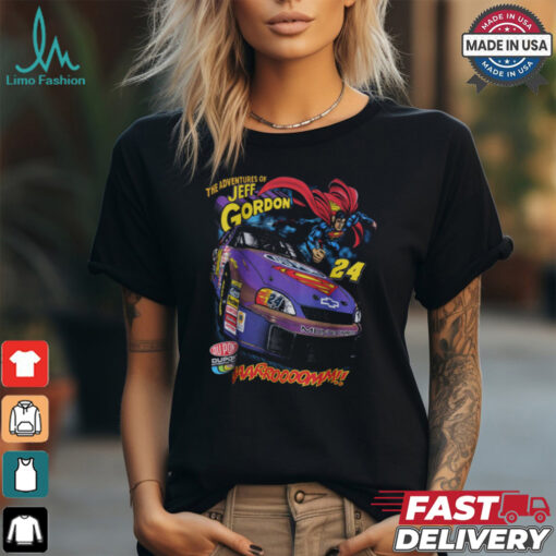 SUPERMAN x NASCAR Jeff Gordon 24 Raw Edge T Shirt