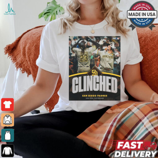 San Diego Padres Clinched 2024 MLB Postseason Poster t shirt