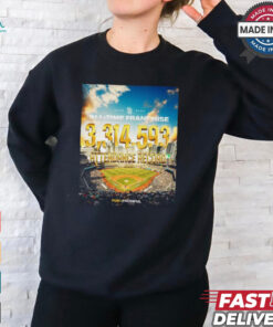 San Diego Padres September 22, 2024 All Time Franchise 3314593 Attendance Record Shirt