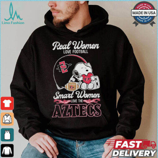 San Diego State Aztecs x Snoopy Real Women Love Football Smart Women Helmet 2024 Shirt