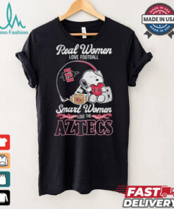 San Diego State Aztecs x Snoopy Real Women Love Football Smart Women Helmet 2024 Shirt, hoodie, sweater, long sleeve and tank top San Diego State Aztecs x Snoopy Real Women Love Football Smart Women Helmet 2024 Shirt