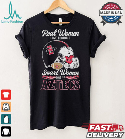San Diego State Aztecs x Snoopy Real Women Love Football Smart Women Helmet 2024 Shirt