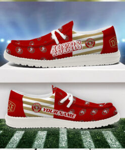 San Francisco 49ers 2024 Version Personalized Hey Dude Shoes