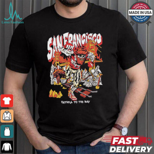 San Francisco 49ers skeleton faithful to the bay graphic shirt