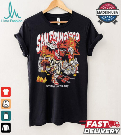 San Francisco 49ers skeleton faithful to the bay graphic shirt