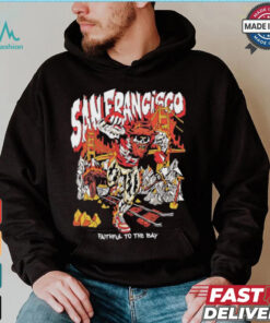 San Francisco 49ers skeleton faithful to the bay graphic shirt