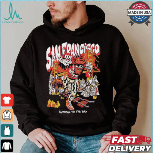 San Francisco 49ers skeleton faithful to the bay graphic shirt