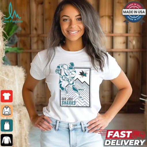 San Jose Sharks Starter White Player Grid T Shirt