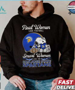 San José State Spartans x Snoopy Real Women Love Football Smart Women Hetmet 2024 Shirt, hoodie, sweater, long sleeve and tank top San José State Spartans x Snoopy Real Women Love Football Smart Women Hetmet 2024 Shirt