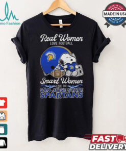 San José State Spartans x Snoopy Real Women Love Football Smart Women Hetmet 2024 Shirt, hoodie, sweater, long sleeve and tank top San José State Spartans x Snoopy Real Women Love Football Smart Women Hetmet 2024 Shirt