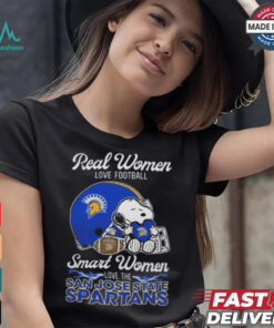 San José State Spartans x Snoopy Real Women Love Football Smart Women Hetmet 2024 Shirt, hoodie, sweater, long sleeve and tank top San José State Spartans x Snoopy Real Women Love Football Smart Women Hetmet 2024 Shirt