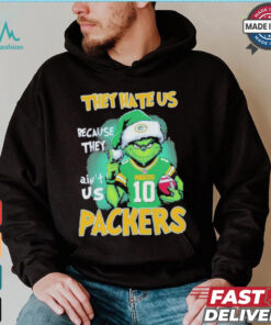 Santa Grinch they hate us because they ain’t us Green Bay Packer christmas 2024 shirt, hoodie, sweater, long sleeve and tank top Santa Grinch they hate us because they ain’t us Green Bay Packer christmas 2024 shirt