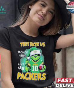Santa Grinch they hate us because they ain’t us Green Bay Packer christmas 2024 shirt, hoodie, sweater, long sleeve and tank top Santa Grinch they hate us because they ain’t us Green Bay Packer christmas 2024 shirt