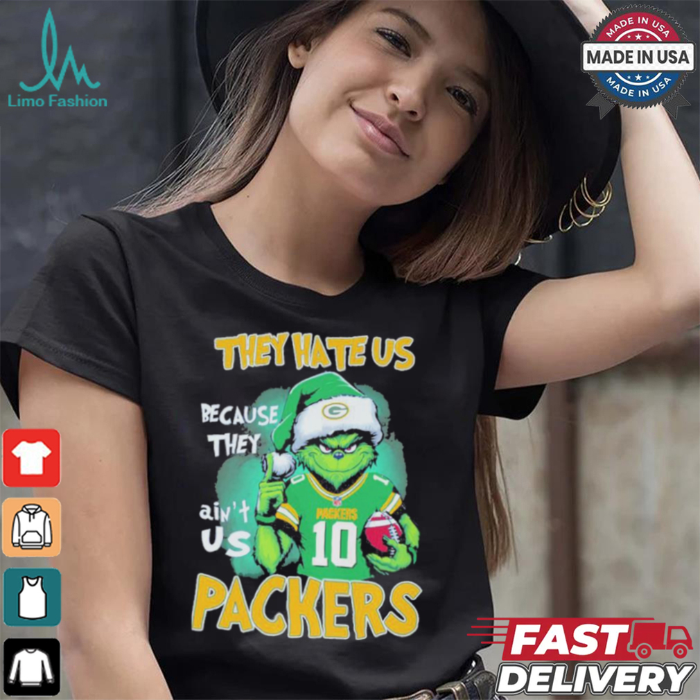 Santa Grinch they hate us because they ain’t us Green Bay Packer christmas 2024 shirt Santa Grinch they hate us because they ain’t us Green Bay Packer christmas 2024 shirt