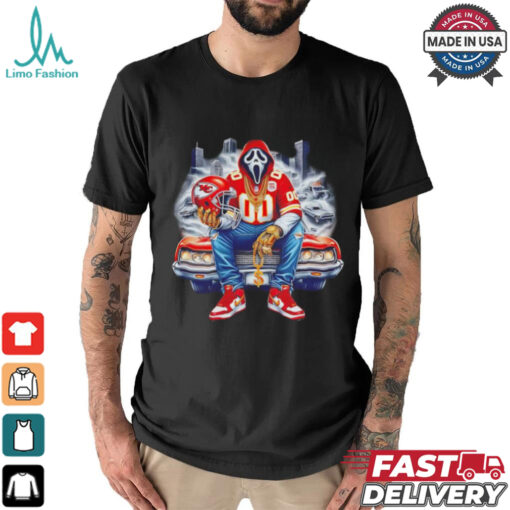Scream Mask Face X Kansas City Chiefs Halloween shirt
