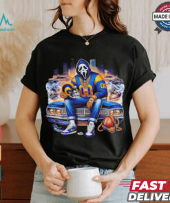 Scream Mask Face X Los Angeles Rams Halloween shirt