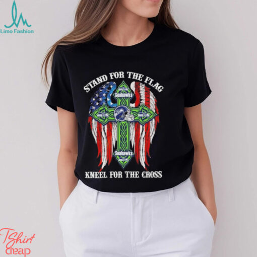 Seattle Seahawks Stand For The Flag Kneel For The Cross 2024 T shirt