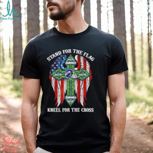 Seattle Seahawks Stand For The Flag Kneel For The Cross 2024 T shirt