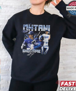 Sho Time 17 Shohei Ohtani Los Angeles Dodgers Signature Graphic t shirt