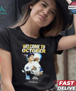 Shohei Ohtani From Los Angeles Dodgers Welcome To October MLB 2024 Postseason Unisex T Shirt