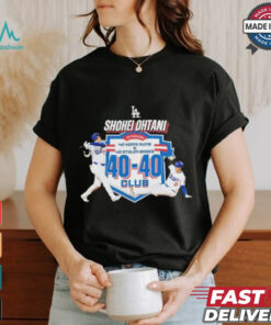 Shohei Ohtani Los Angeles Dodgers 40 and 40 Club 2024 Regular Season T Shirt
