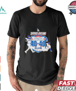 Shohei Ohtani Los Angeles Dodgers 40 and 40 Club 2024 Regular Season T Shirt