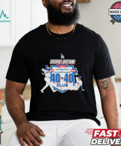 Shohei Ohtani Los Angeles Dodgers 40 and 40 Club 2024 Regular Season T Shirt