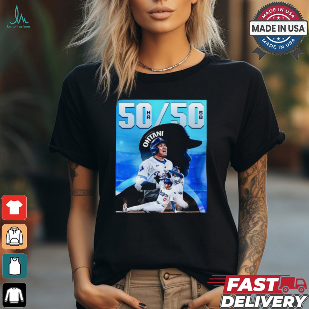 Shohei Ohtani Los Angeles Dodgers MLB Is The Founder Of The 50 50 Club Poster t shirt Shohei Ohtani Los Angeles Dodgers MLB Is The Founder Of The 50 50 Club Poster t shirt
