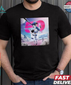 Shohei Ohtani Sets A New Dodger Franchise Record For Home Runs In A Single Season With 50 Vintage T Shirt
