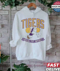 Snoopy And Charlie Brown Peanuts x LSU Tigers Football Louisiana State University t shirt